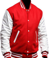 Men's Casual High Quality Red Varsity Jacket Men's Casual High Quality Red Varsity Jacket