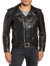 Mens Glamorous Dark Black Biker Leather Jacket Mens Glamorous Dark Black Biker Leather Jacket