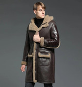 Mens Shearling Winter Leather Thick Coat Mens Shearling Winter Leather Thick Coat