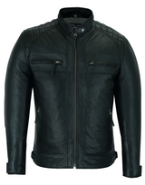 Men’s Black Quilted Legendary Cafe Racer Jacket