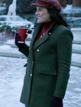 Brittany Clough Movie Just Like A Christmas 2023 Alex Green Coat Brittany Clough Movie Just Like A Christmas 2023 Alex Green Coat