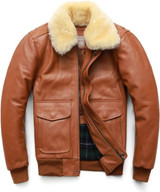Men's Thick Quilted Winter Bomber Leather Jacket