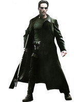Neo Matrix Trench Keanu Reeves Black Trench Coat