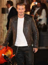 David Beckham Stylish Leather Jacket David Beckham Stylish Leather Jacket