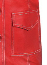 Brad Pitt Fight Club Red Leather jacket