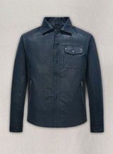 Mike Tyson Blue Leather jacket