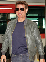 Tom Cruise Bomber Leather jacket Tom Cruise Bomber Leather jacket