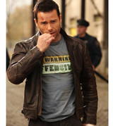 Lockout Guy Pearce Snow Leather Jacket
