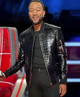 The Voice John Legend Black Leather Jacket