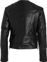 Miranda Kerr Black Biker Leather Jacket