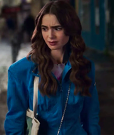 Emily in Paris Emily Cooper Blue Jacket Emily in Paris Emily Cooper Blue Jacket