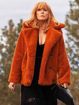Kelly Reilly Yellowstone Orange Fur Jacket Kelly Reilly Yellowstone Orange Fur Jacket