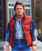 Back To The Future Marty Mcfly Erect 1985 Red Vest