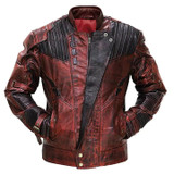 Star Lord Guardians Of Galaxy Halloween Movie Costume Wax Maroon Leather Jacket Star Lord Guardians Of Galaxy Halloween Movie Costume Wax Maroon Leather Jacket