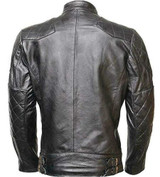 David Beckham Black Leather Slim Fit Biker Jacket