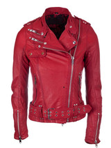 Womens Moto Brando Leather Biker Jacket
