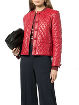 Women's Quilted Red Jacket Women's Quilted Red Jacket