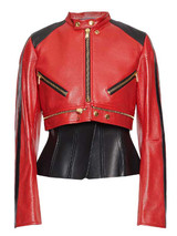 Women's Red Biker Leather Jacket Women's Red Biker Leather Jacket