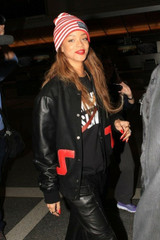 Valentine's Day Rihanna Black Leather Jacket