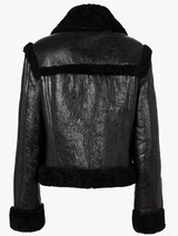 Womens Sheepskin Black Shearling Jacket
