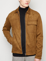 Mens Brown Suedette Jacket Mens Brown Suedette Jacket