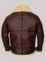 Men Brown Bomber Shearling Jacket