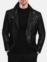 Mens black genuine leather jacket Mens black genuine leather jacket
