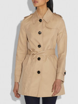 Women Khaki Cotton Trench Coat