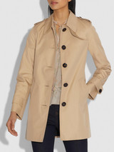 Women Khaki Cotton Trench Coat Women Khaki Cotton Trench Coat