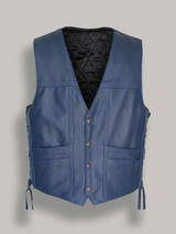 Navy Blue Cruiser Vest - Best leather Vest Navy Blue Cruiser Vest - Best leather Vest