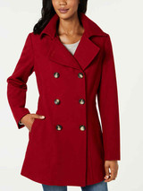Womens Double Breasted Hooded Nautica Peacoat