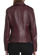 Women’s Petite Real Leather Biker Jacket