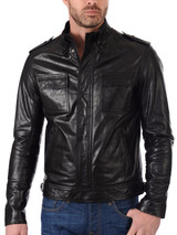 Mens Premium Black Distressed Motorcycle Leather Jacket Mens Premium Black Distressed Motorcycle Leather Jacket