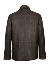 Mens Leather Chocolate Brown Leather Coat