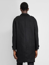 Mens Black Wool Long Coat