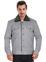 Men’s Ritzy Grey Cotton Shearling Jacket