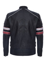 Men’s Black Quilted Leather Biker Jacket
