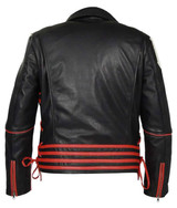 Freddie Mercury Red and Black Leather Jacket