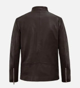 Men's Moto Brown Biker Leather Jacket