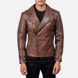 Men's Raiden Brown Leather Biker Jacket Men's Raiden Brown Leather Biker Jacket