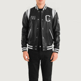 Men's Liberte California Black Leather Varsity Jacket