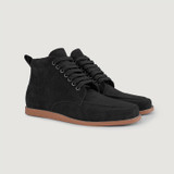 Moc Toe Black Suede Boots