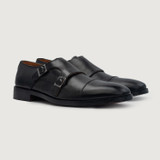 Double Monk Strap Black Leather Shoes Double Monk Strap Black Leather Shoes