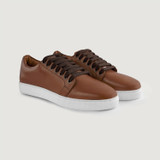 Men's Low Top Tan Leather Sneakers Men's Low Top Tan Leather Sneakers