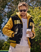 The Fall Guy 2024 Ryan Gosling Carpool Varsity Jacket The Fall Guy 2024 Ryan Gosling Carpool Varsity Jacket