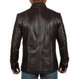 Men's Dark Brown Real Leather Jacket
