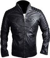 Mens Superman Black Smallville Leather Jacket Mens Superman Black Smallville Leather Jacket