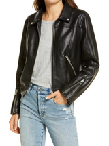 Women Black Lambskin Leather biker Jacket Women Black Lambskin Leather biker Jacket
