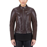 Womens Brown Leather Motorcycle Jacket