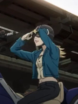 Christine Lazarus Blue Leather Jacket Christine Lazarus Blue Leather Jacket